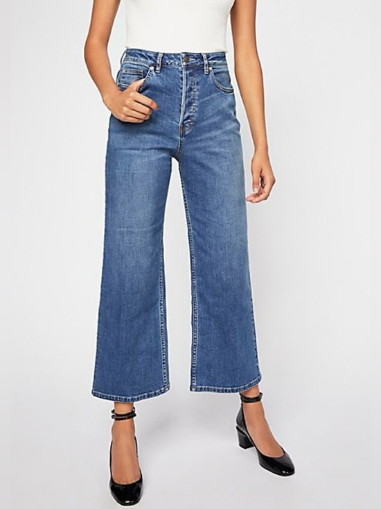 Free People Denim - Free People Wales Wide-Leg Jeans 28